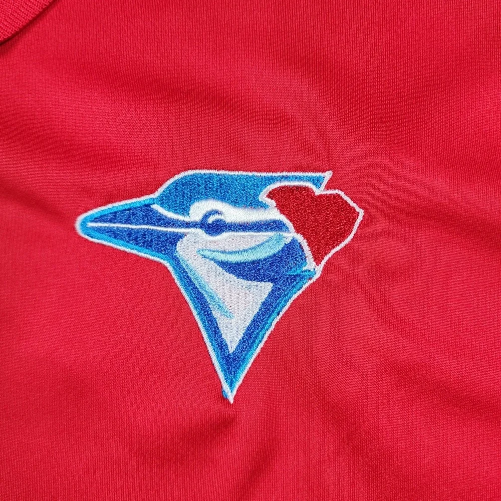 Toronto Blue Jays Polo Shirt Mens 2XL Red MLB Baseball‎ Adidas Golf UPF 50 Top